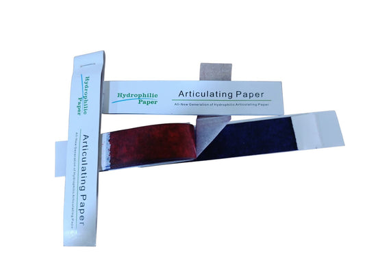Gold Cura Articulating Paper 100 Microns | Red & Blue Bite-Marking Strips for Dental Clinics