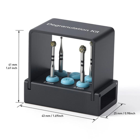 Dental degranulation burs for extraction socket cleaning
