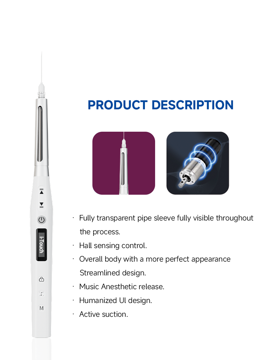 Rechargeable dental anesthesia injector with 250 mAh battery