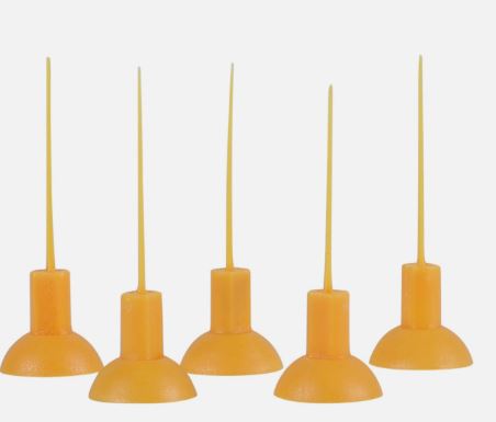 Gold Cura Dental Endo Activator Tips | Sonic Irrigator Tips | Root Canal Irrigation Tips | Flexible Medical-Grade Polymer | 22mm Length with Depth Gauges | Pack of 10 (Small - 15/02)