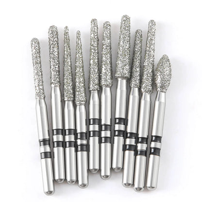 Gold Cura zirconia crown cutting bur assortment