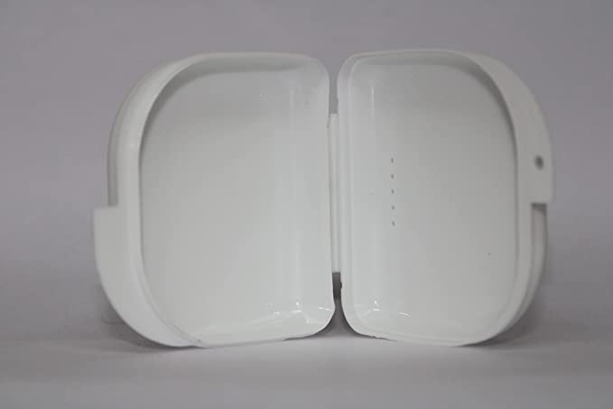 Gold Cura Retainer Box | Aligner Case | Retainer Storage Box | Night Guard Case | Mouth Guard Storage Box | Colour: White