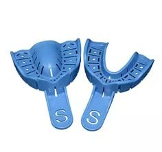 Gold Cura perforated implant impression trays, set of 10