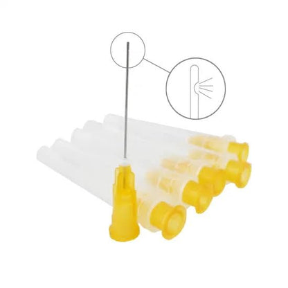 Gold Cura Endo Irrigation Needles 27G × 25 mm – Double Side-Vented, Pack of 100 – product image 6