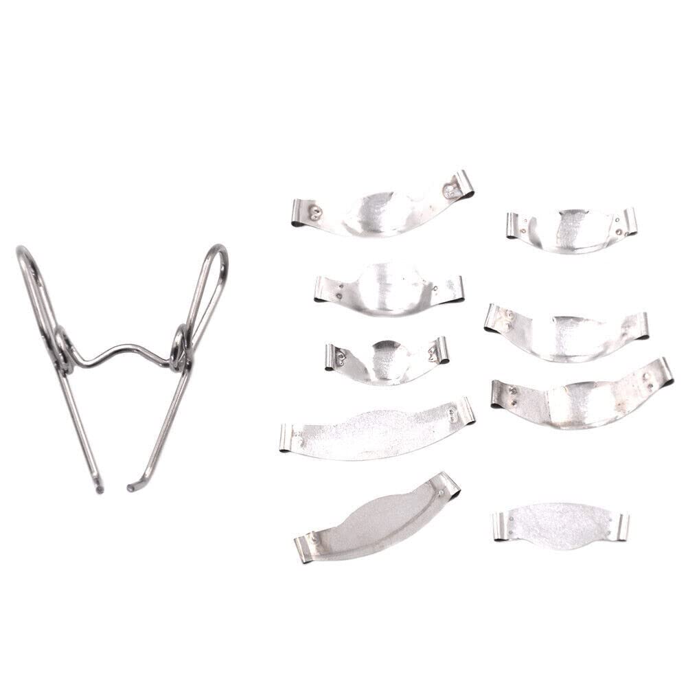 Gold Cura Saddle Contoured Matrices Kit – 36 Pcs with Spring Clip for Class II Composite & Amalgam Restorations
