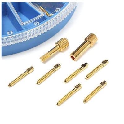 Gold Cura Gold-Plated Dental Screw Posts – Pack of 120 Pieces