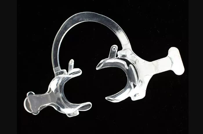 Gold Cura Dental Cheek Retractor with Wings & Handle – Clear, Pack of 2 – product image 2