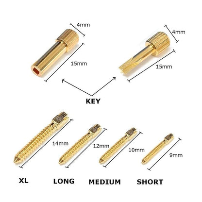 Gold Cura Gold-Plated Dental Screw Posts – Pack of 120 Pieces