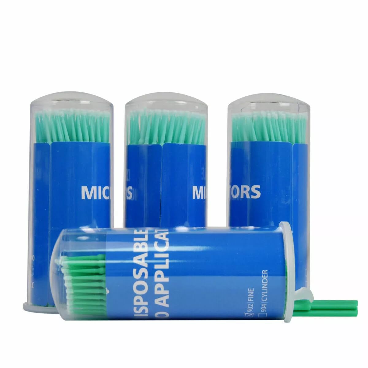 Gold Cura Micro Applicator Tips | Lint-Free Non-Drip Bendable Brush Tips for Dental Clinics