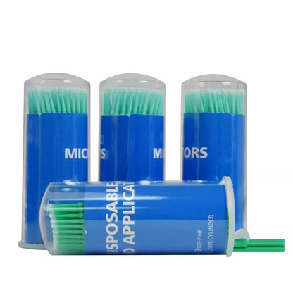 Gold Cura Micro Applicator Tips | Lint-Free Non-Drip Bendable Brush Tips for Dental Clinics