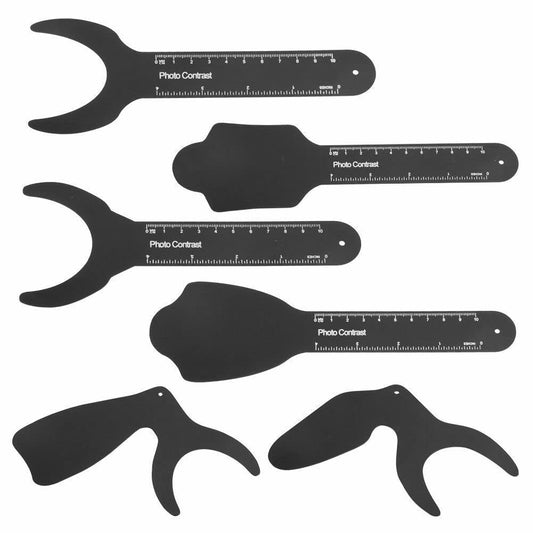 Gold Cura intraoral photography contrastors with black backgrounds, set of 6