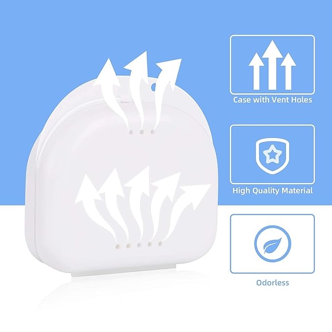 Gold Cura Retainer Box | Aligner Case | Retainer Storage Box | Night Guard Case | Mouth Guard Storage Box | Colour: White