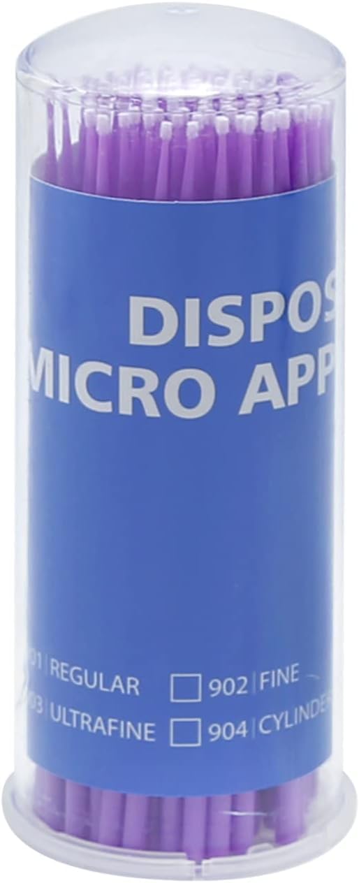 Gold Cura lint-free bendable micro applicator tips for dental bonding materials