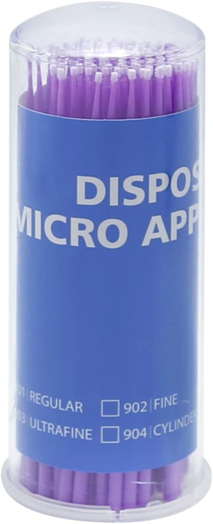 Gold Cura lint-free bendable micro applicator tips for dental bonding materials
