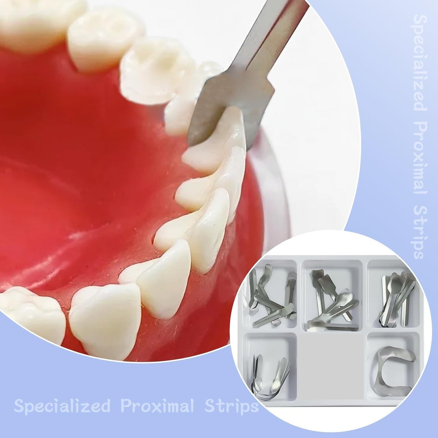 Gold Cura Anterior Matrix Band Kit | Metal Matrices & Strips 30 Pcs for Dental Clinics