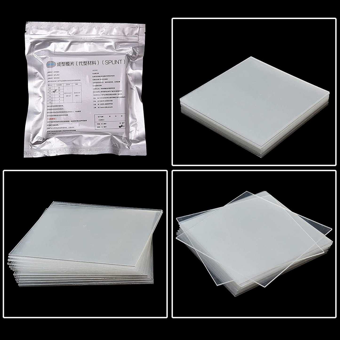 Vaccum Forming Sheets | Soft | 1.5mm | 15 Pieces | Splint Sheets | Clear Aligner Sheets | Dental Thermoforming Sheets