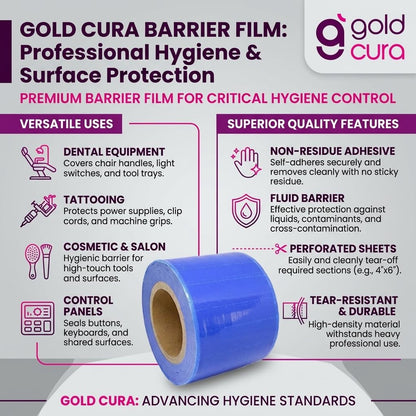Single-use dental infection-control surface barrier film roll