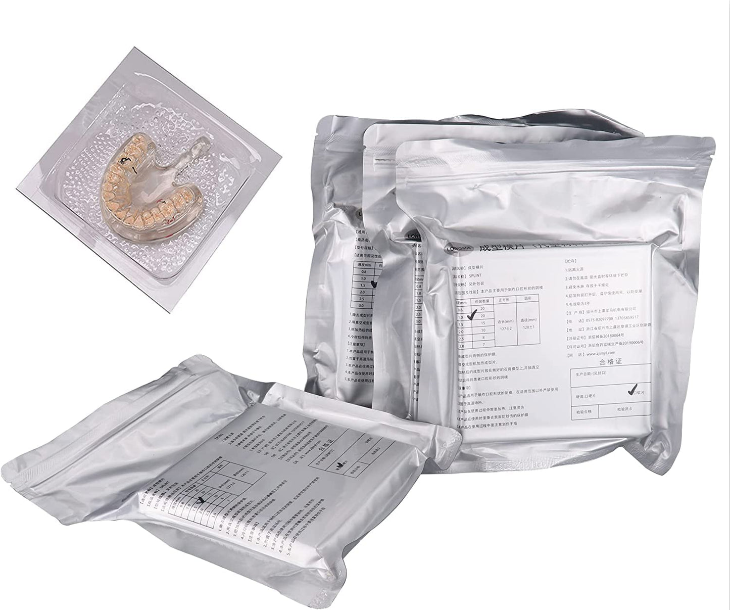 Vaccum Forming Sheets | Soft | 1.5mm | 15 Pieces | Splint Sheets | Clear Aligner Sheets | Dental Thermoforming Sheets
