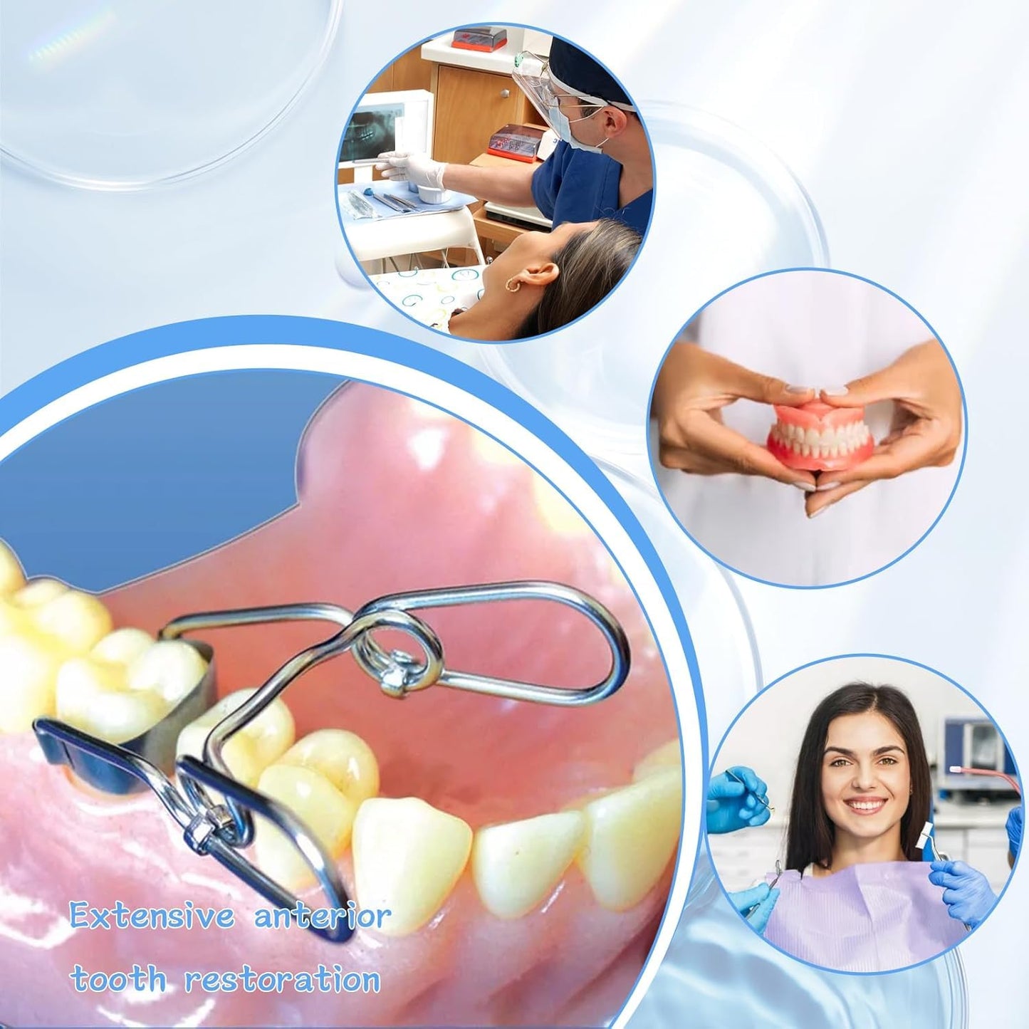 Gold Cura Anterior Matrix Band Kit | Metal Matrices & Strips 30 Pcs for Dental Clinics