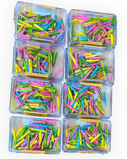 Gold Cura Wooden Wedges | Assorted Interdental Wedges Pack of 100 for Dental Clinics