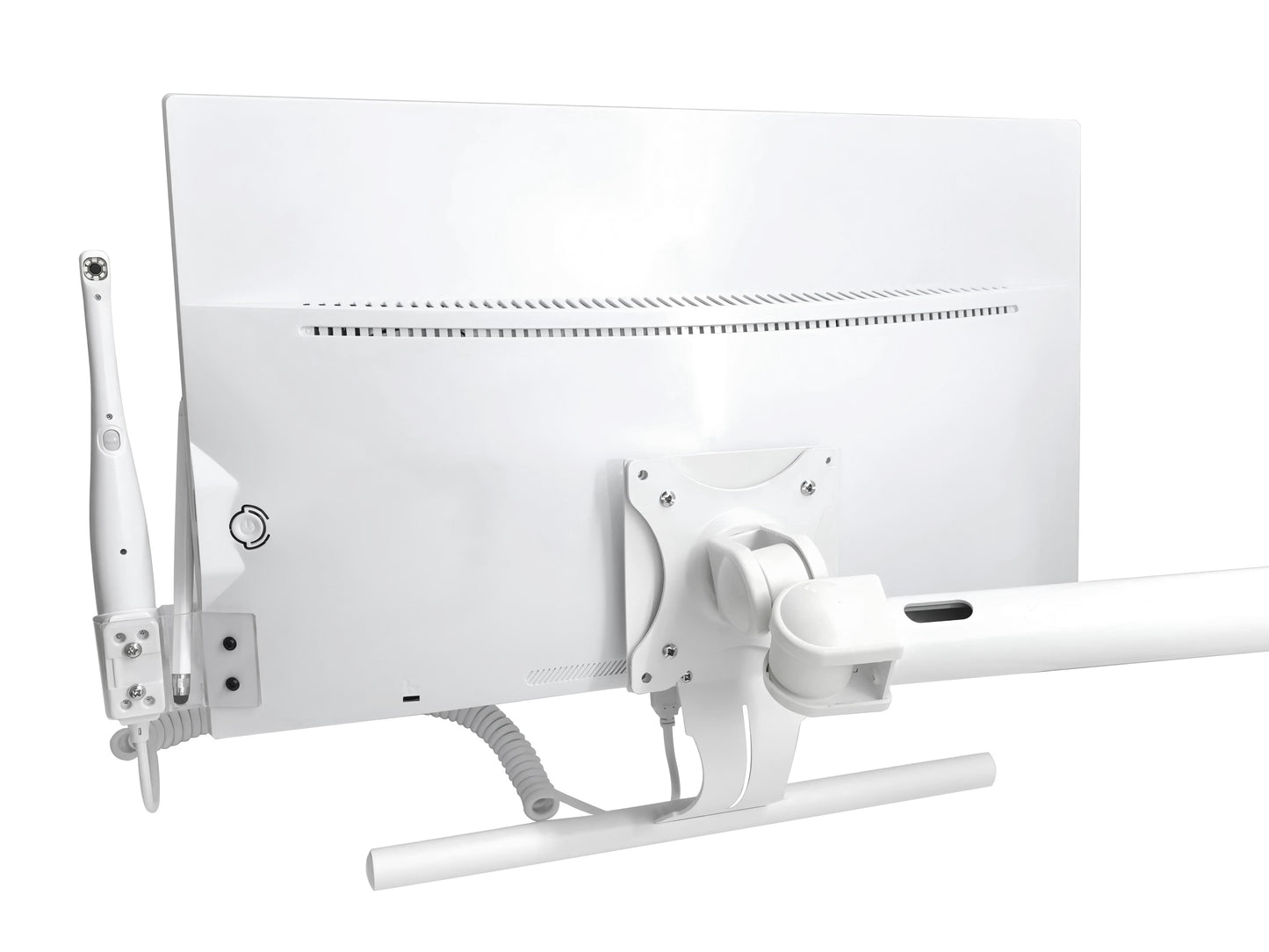 Gold Cura all-in-one dental computer side profile with VESA mount