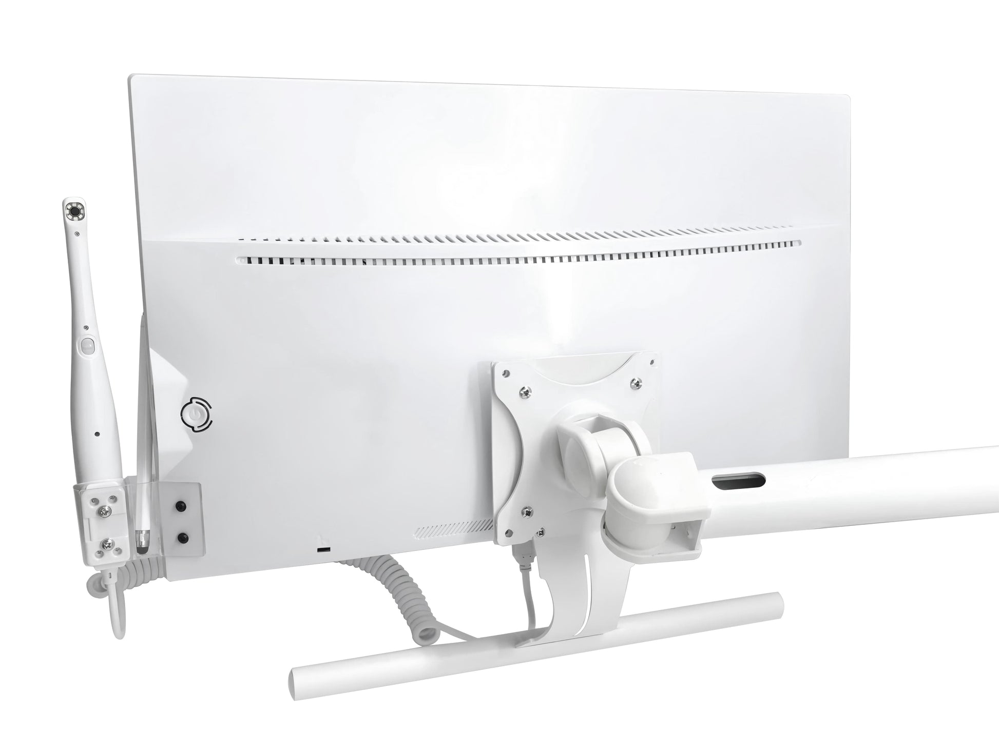 Gold Cura all-in-one dental computer side profile with VESA mount
