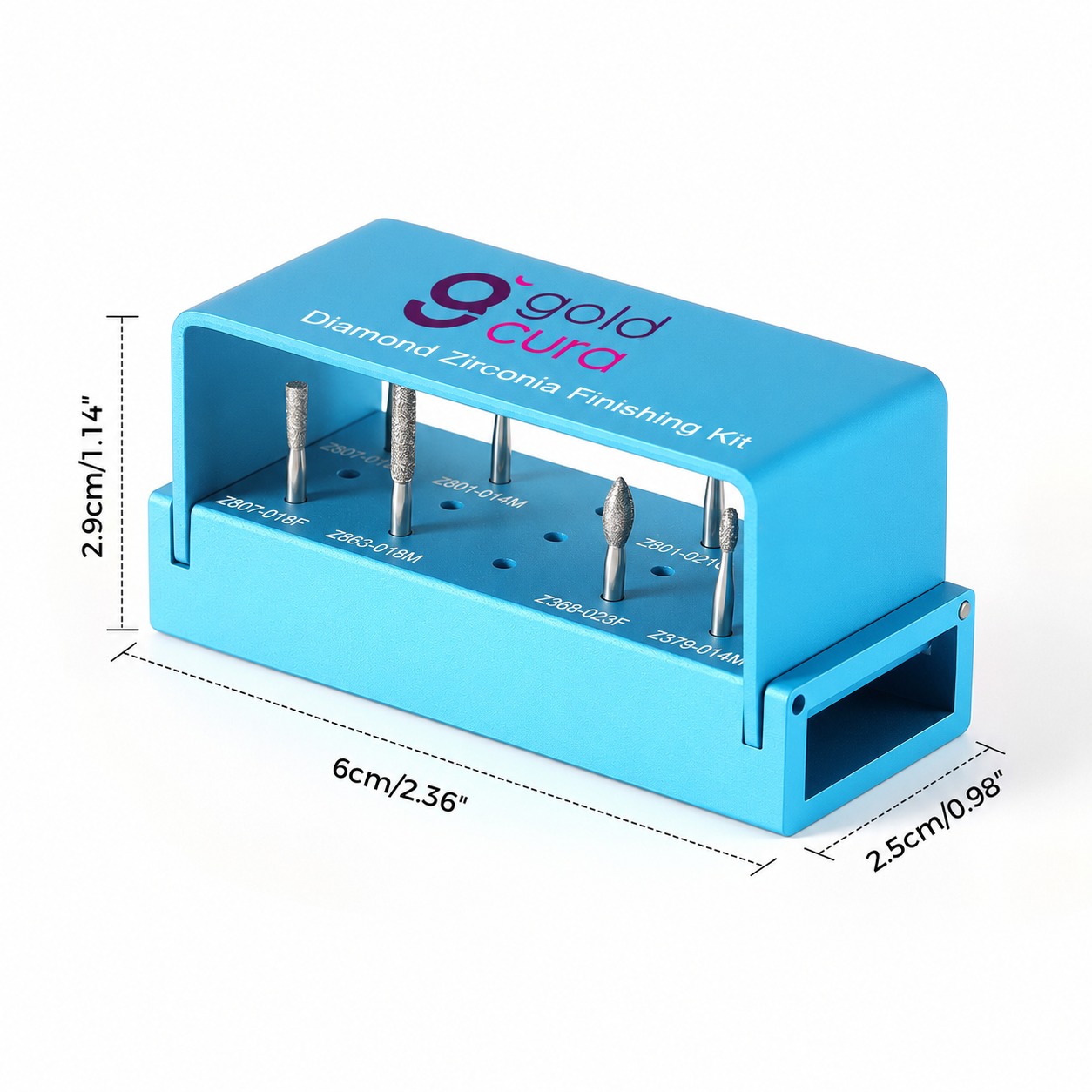 Gold Cura Diamond Zirconia Finishing Kit – Dental Finishing Burs
