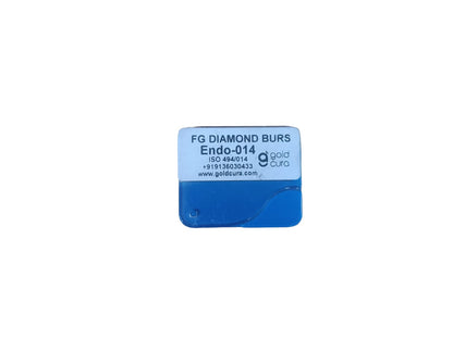 Gold Cura ENDO-014 intermediate endo access FG diamond burs, pack of 5