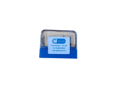 Gold Cura EX-18F end-cutting fine FG diamond burs, pack of 5
