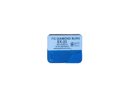 Gold Cura EX-23 compact endo access FG diamond burs, pack of 5
