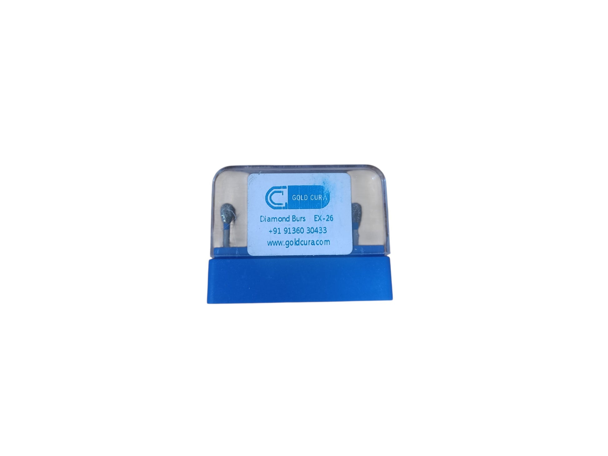 Gold Cura EX-26 broad pear-shape FG diamond burs, pack of 5