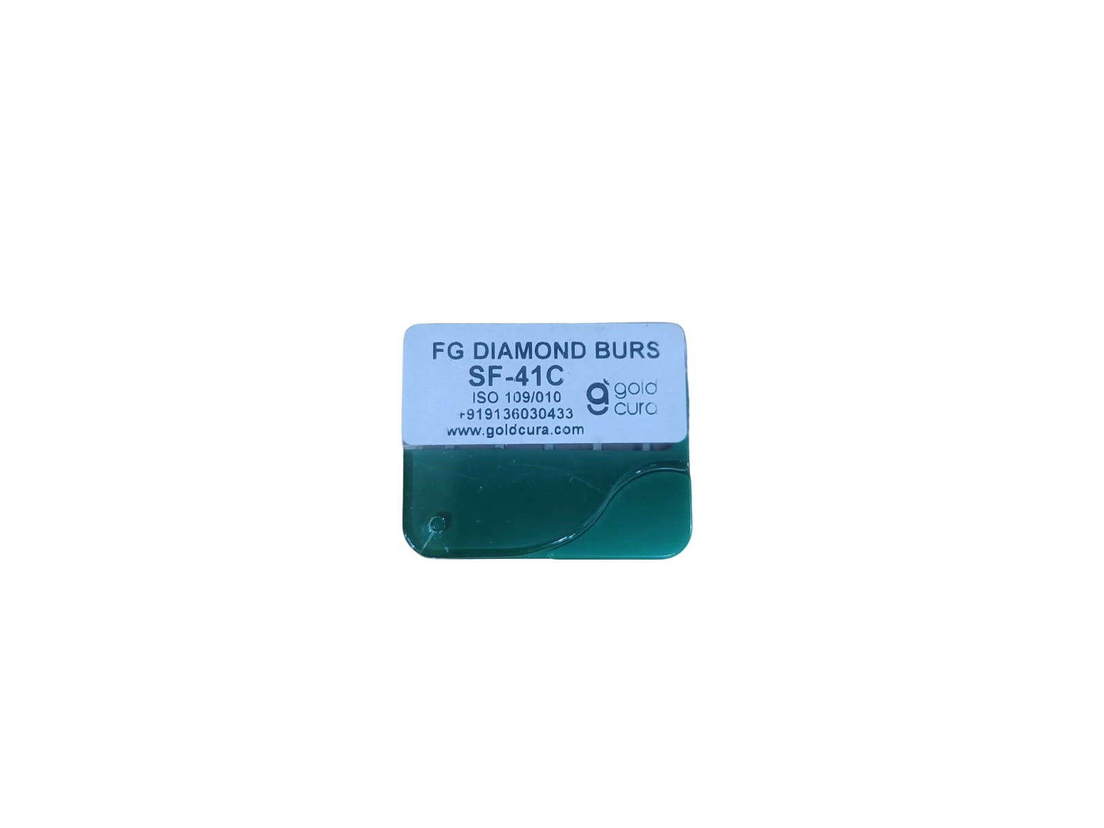 Gold Cura SF-41C compact flat-end cylinder coarse FG diamond burs, pack of 5