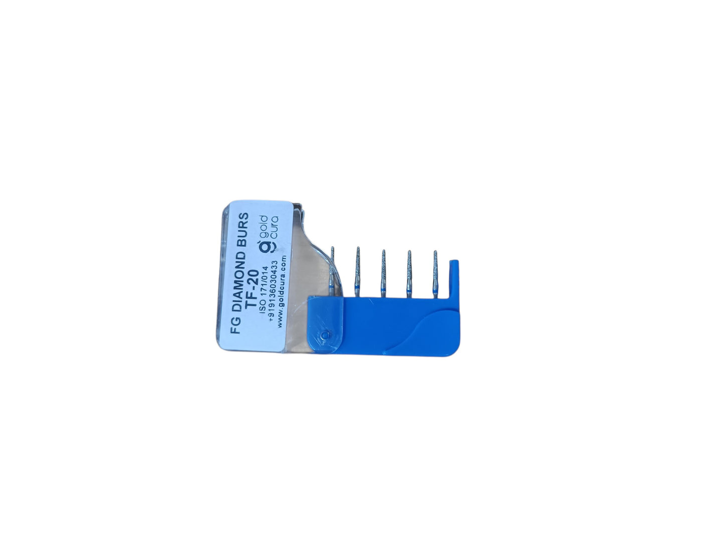 Gold Cura Tapered Fisher Diamond Burs FG