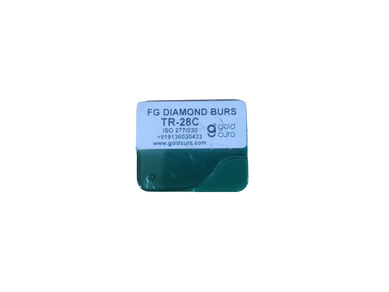 Gold Cura TR-28C narrow taper round-end coarse FG diamond burs, pack of 5