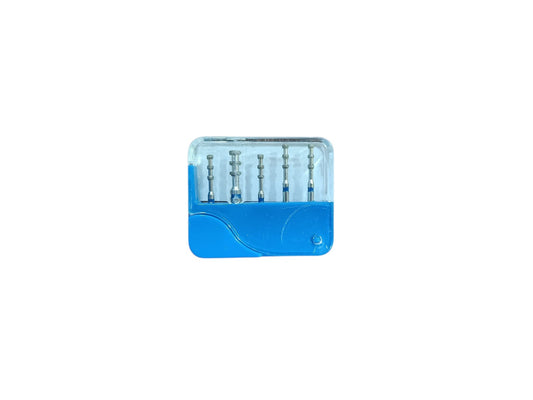 Gold Cura Straight Ogival End Diamond Burs FG, Pack of 5 – product image 1