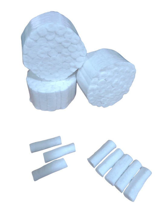 Gold Cura Disposable Cotton Rolls | Highly Absorbent Non-Sterile Rolls Pack of 500 for Dental Clinics
