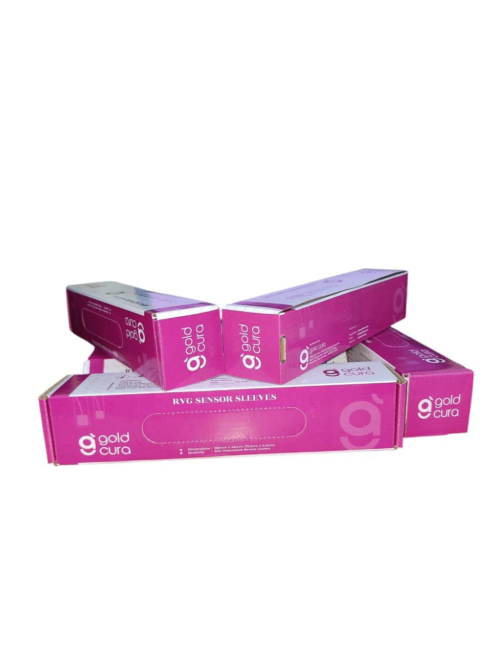 Gold Cura RVG Sensor Sleeves multiple boxes