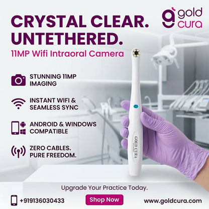 Gold Cura WiSmart 11MP WiFi intraoral camera for wireless dental imaging
