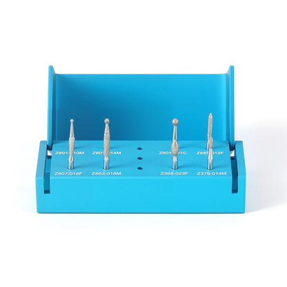 Gold Cura zirconia finishing bur kit for ceramic crown contouring