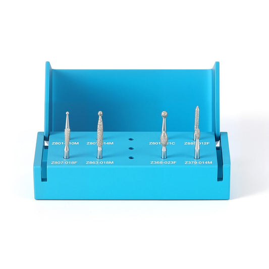Gold Cura zirconia finishing bur kit for ceramic crown contouring