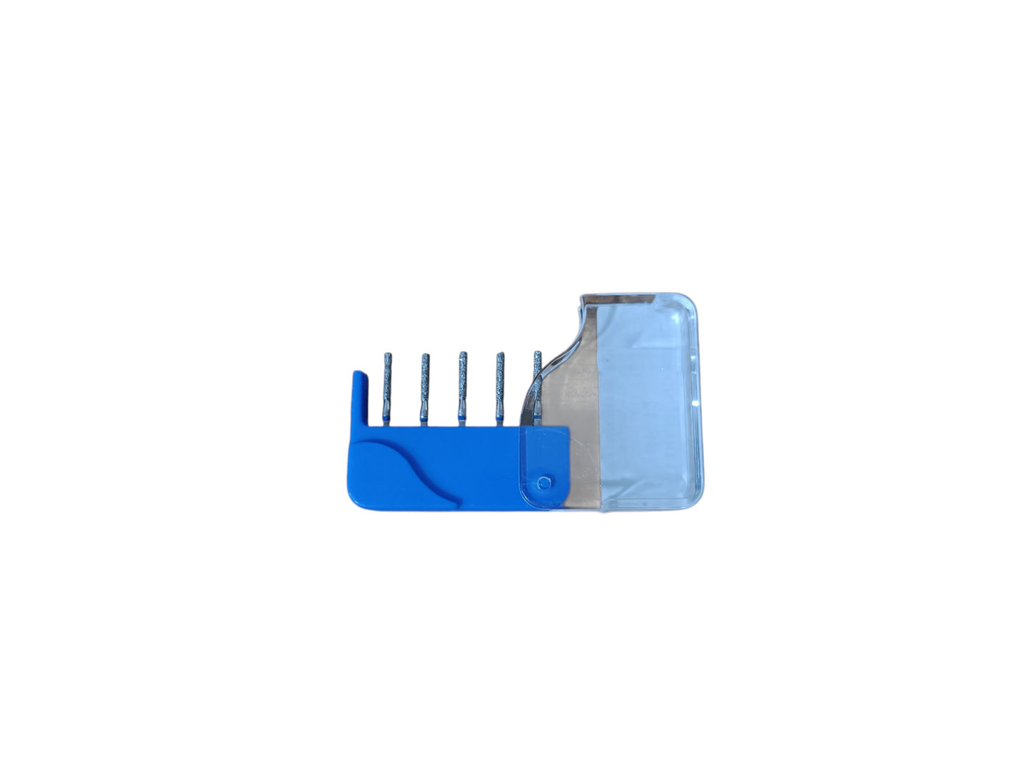 Gold Cura SF-12 straight flat-end FG diamond bur right-side view