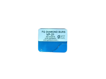 Gold Cura VP-21 intermediate veneer depth-marker FG diamond burs, pack of 5