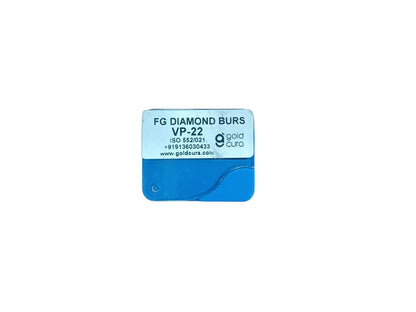 Gold Cura VP-22 deep veneer depth-cutting FG diamond burs, pack of 5